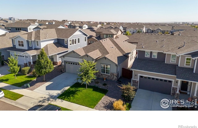 birds eye view of property featuring a residential view