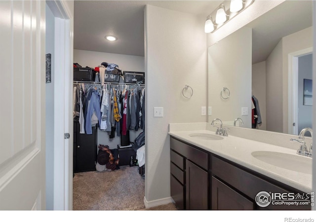 bathroom with vanity