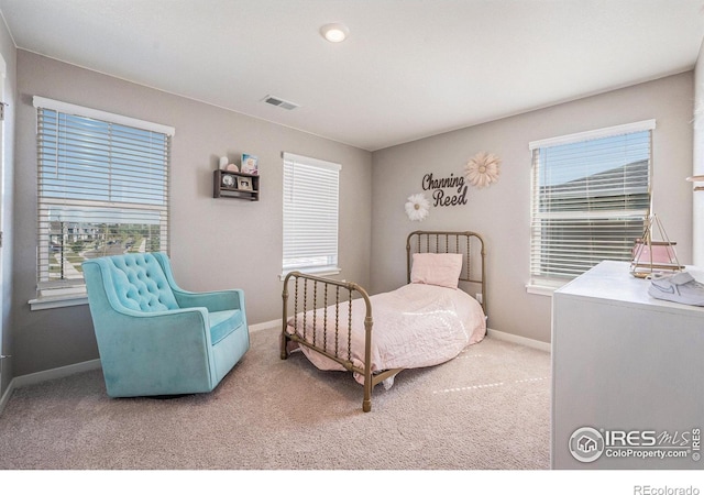 view of carpeted bedroom