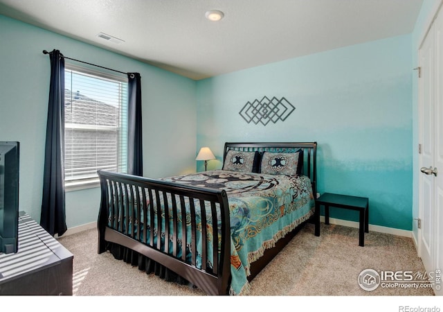 view of carpeted bedroom