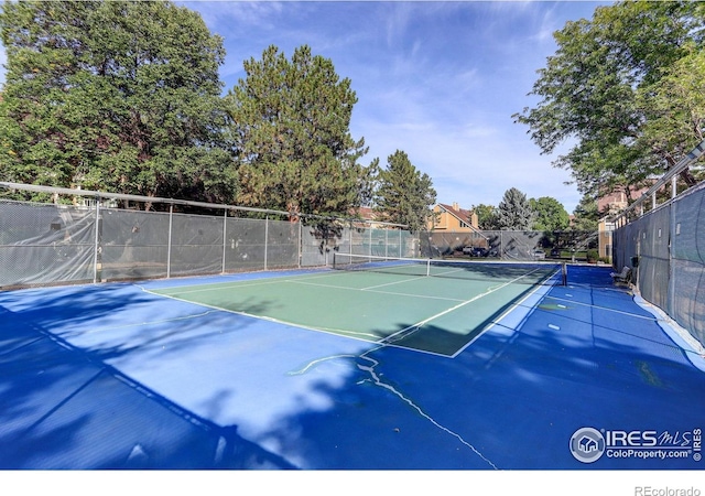 view of tennis court