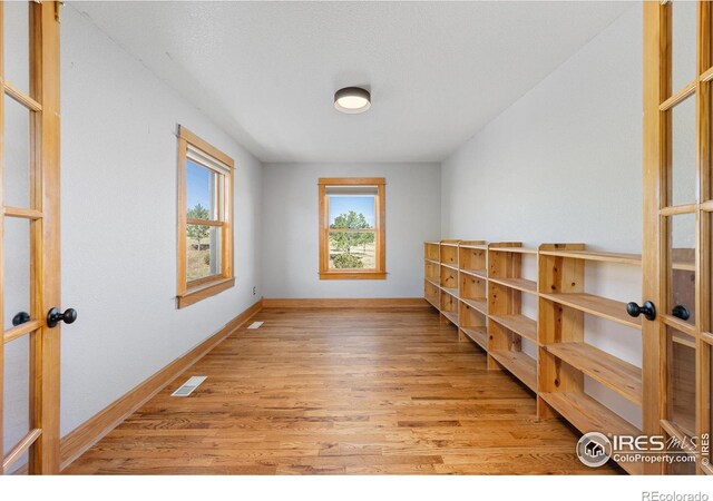 storage room with french doors