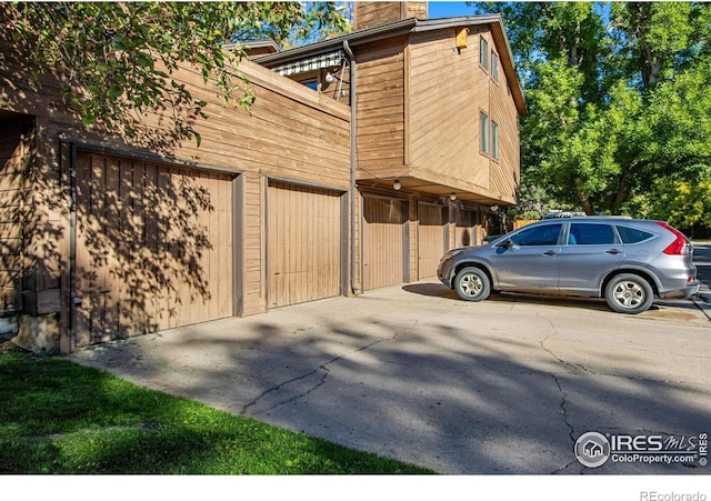 view of home's exterior featuring a garage