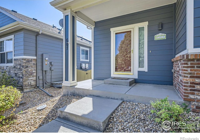 view of doorway to property