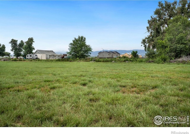 view of yard with a rural view