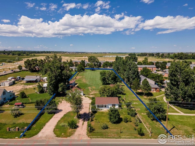 aerial view featuring a rural view