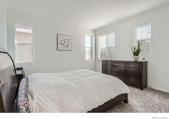 view of carpeted bedroom