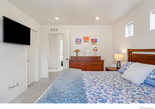 view of carpeted bedroom