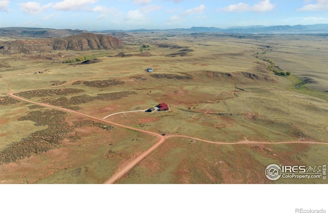 bird's eye view featuring a mountain view