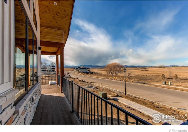 balcony with a rural view