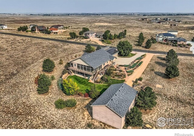 bird's eye view featuring a rural view