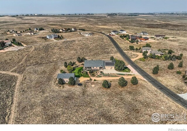 aerial view with a rural view