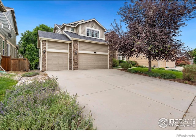 view of front of house featuring a garage