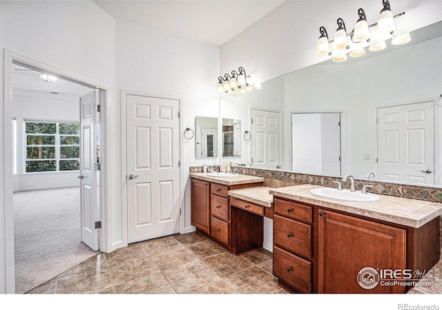 bathroom with vanity