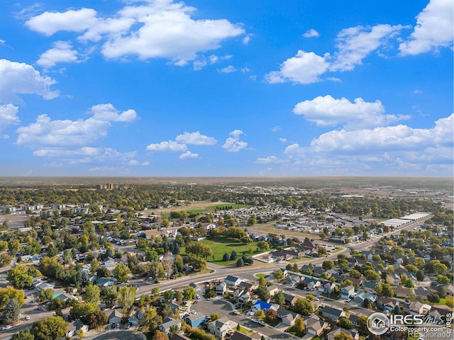 drone / aerial view with a residential view