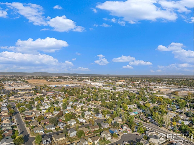 bird's eye view featuring a residential view