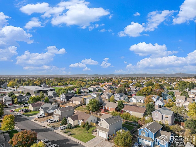 drone / aerial view featuring a residential view