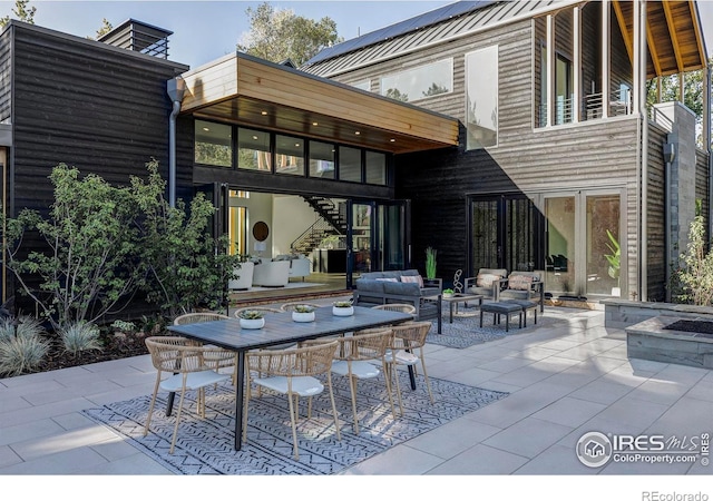 view of patio with an outdoor living space