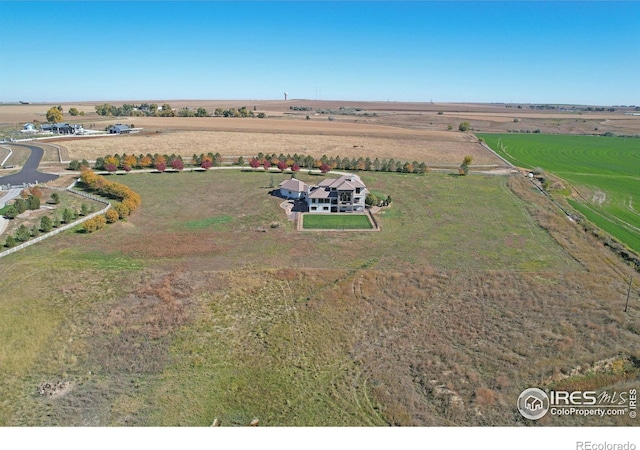 bird's eye view featuring a rural view