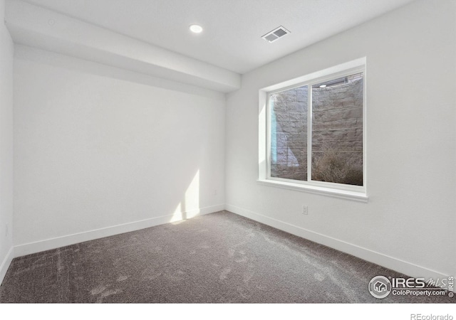 448 Cache Ave, Fort Morgan, CO 80701 - carpeted empty room featuring recessed lighting, baseboards, and visible vents