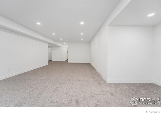 448 Cache Ave, Fort Morgan, CO 80701 - empty room featuring baseboards, carpet flooring, and recessed lighting