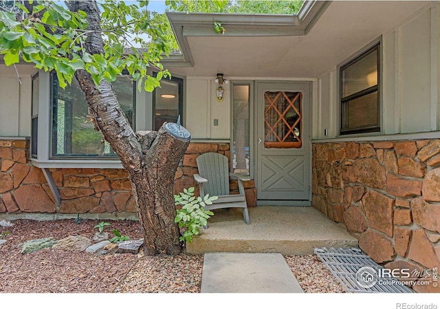 view of doorway to property