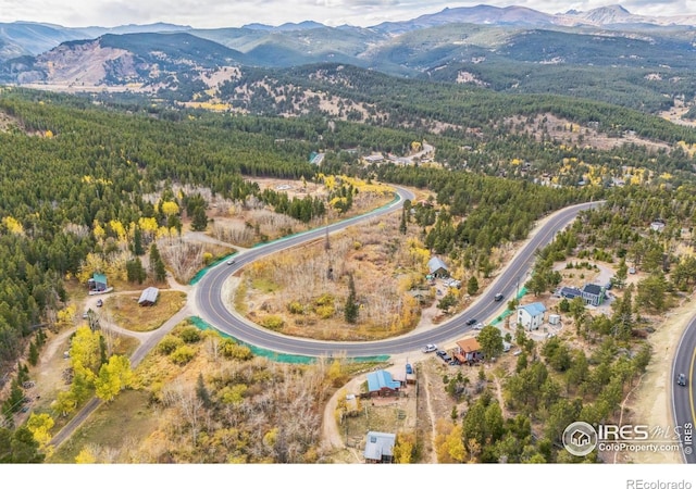 aerial view featuring a mountain view