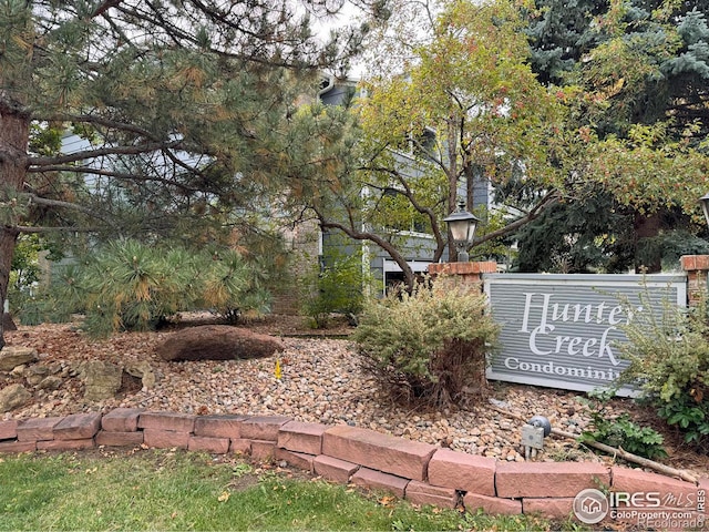 view of community sign