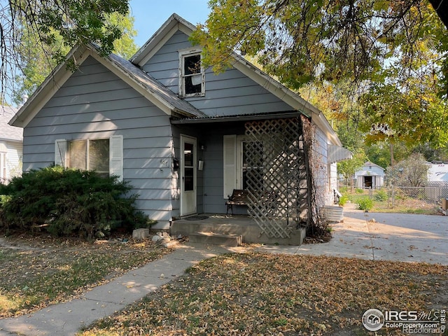 view of bungalow-style home