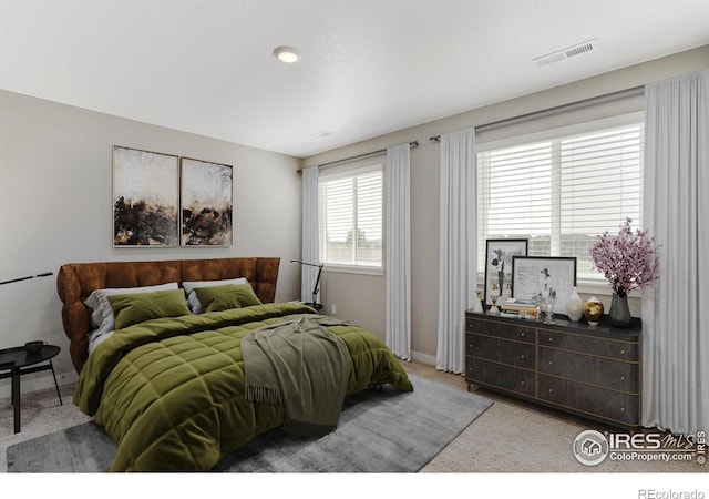 view of carpeted bedroom