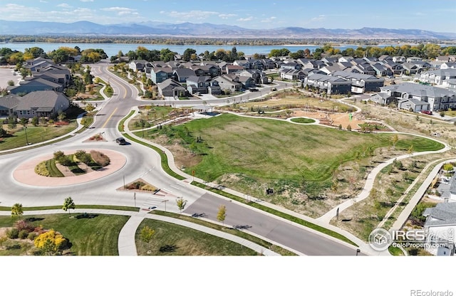 3107 Deering Lake Dr, Loveland, CO 80538 - aerial view with a water and mountain view and a residential view
