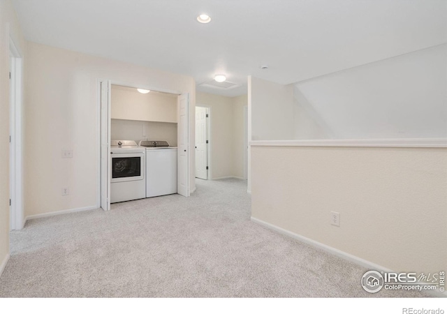 interior space with independent washer and dryer