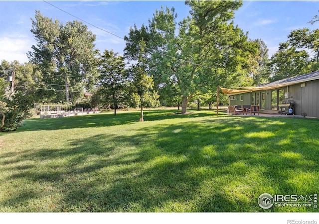 view of yard with a patio