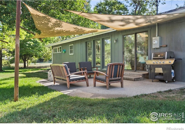 view of patio / terrace with area for grilling