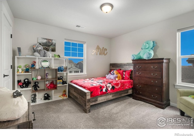 view of carpeted bedroom