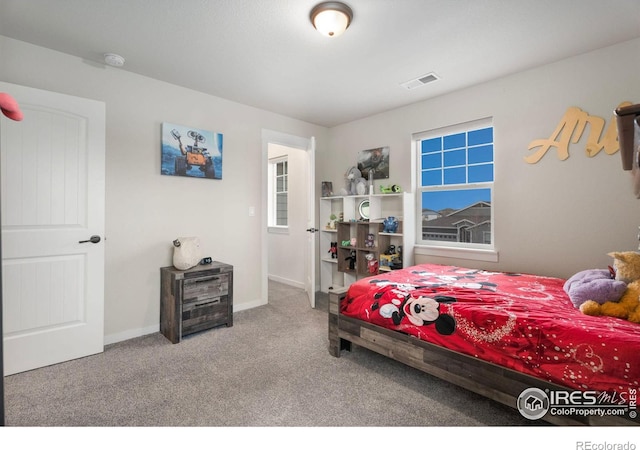 bedroom featuring carpet floors