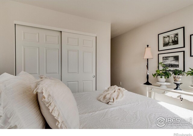 bedroom featuring a closet