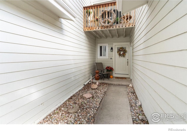 view of doorway to property