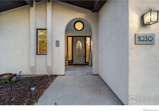 view of doorway to property