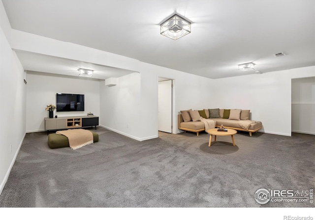 view of carpeted living room