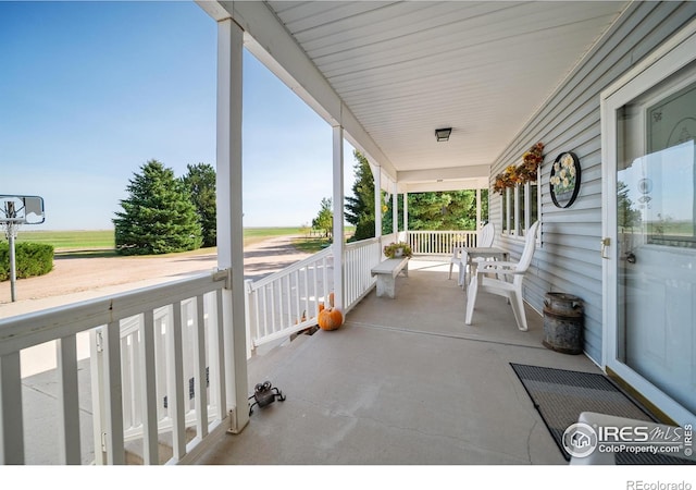 view of patio with a porch