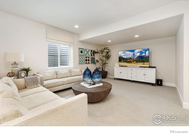 view of carpeted living room