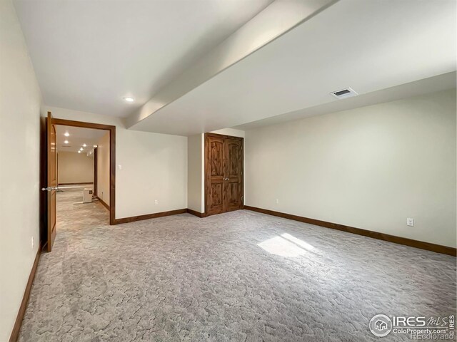 1241 S Sherman Ave, Holyoke, CO 80734 - interior space featuring recessed lighting, visible vents, baseboards, and light carpet