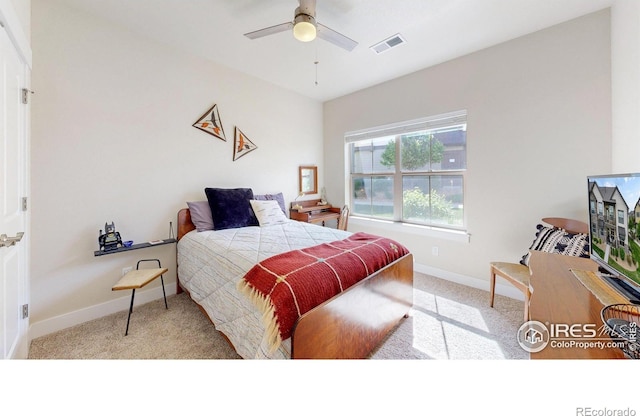 6634 Crystal Downs Dr Unit 104, Windsor, CO 80550 - bedroom featuring carpet, baseboards, and a ceiling fan