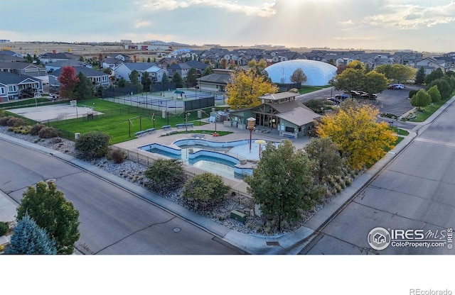 6634 Crystal Downs Dr Unit 104, Windsor, CO 80550 - aerial view of residential area with a pool area