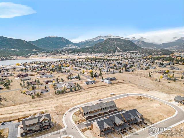 aerial view featuring a mountain view