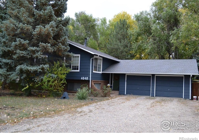 tri-level home featuring a garage