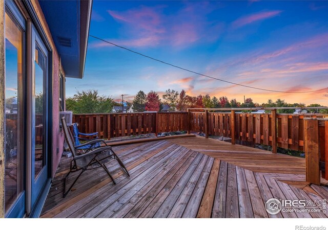 view of deck at dusk