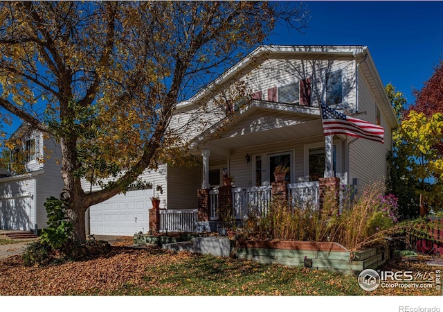 view of front of property with a porch