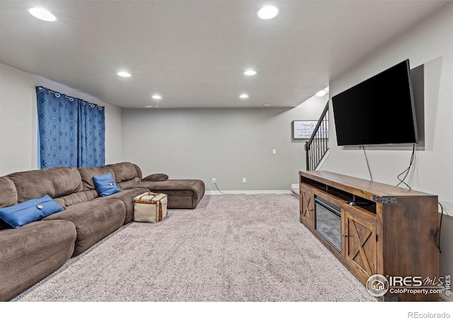 view of carpeted living room